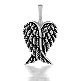 Bling Jewelry Sterling Silver Mini Feather Angel Heart Wing Pendant [Jewelry]