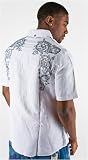 English Laundry Cotton City Short Sleeve Button Up Shirt - White - M