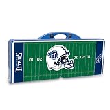 Exclusive By Picnictime Portable Picnic Table Is A Compact Fold-Out Table With Bench Seats/Blue-Tennessee Titans (Digital Print)
