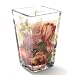 Petals Scented Candle in Roses Flower Basket Transferware Glass