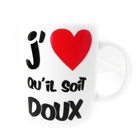 Humorous mug "J'aime Qu'il Soit Doux".