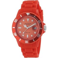 Madison New York Unisex-Armbanduhr Candy Time Analog Silikon rot U4167-11/2