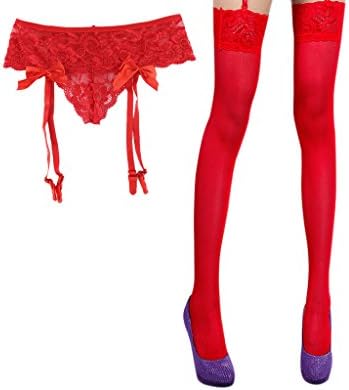 BONAMART ® Women Sexy Garter Belts and Stocking Pantyhose Thigh High Sets