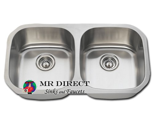 Undermount Equal Double Bowl Stainless Steel Kichen Sink