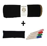 Black yogitoes® SKIDLESS® Mat Size Yoga Towel + Black Headband + activator mister (random color) combo Black yogitoes® SKIDLESS® Mat Size Yoga Towel + Black Headband + activator mister (random color) combo
