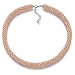 Hand woven peach seed pearl serpent princess necklace.