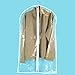 HANGERWORLD 12 Pack Clear 40inch Showerproof White Trim Suit Coat Garment Clothes Carry Cover Protector Bags