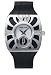 Police Diva Ladies black leather strap and silver dial watch