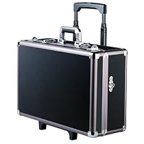 Aluminum Diamond ABS Hard Case with Wheels and Retractable Handle for Cameras