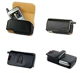 Cellet Palm Treo 700, 650, 680, 750/ Samsung i730, HTC 8125, 8525, 8100, Wizard , MDA, K-JAM, HTC Wing, UTS PPC-6700 Black Horizontal Noble Case with Cellet Removable Spring Clip