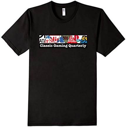 Men's Classic Gaming Quarterly Banner T-Shirt Medium Black