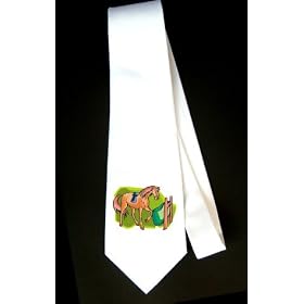 Party Decoration Necktie with saddle, horse, animal, gate
