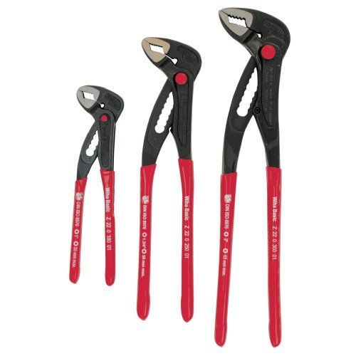 Wiha 32669 Push Button Adjustable Water Pump Pliers Set 3 Piece