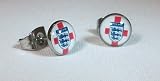 Ruby Claire - England Logo Football Studs (pair) - Includes FREE Velvet Jewellery Gift Pouch