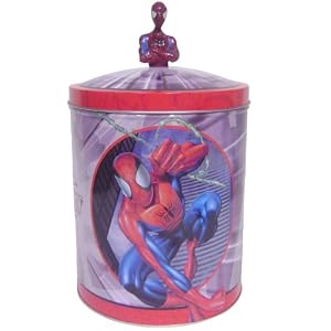 Spiderman Tin Cookie Jar by