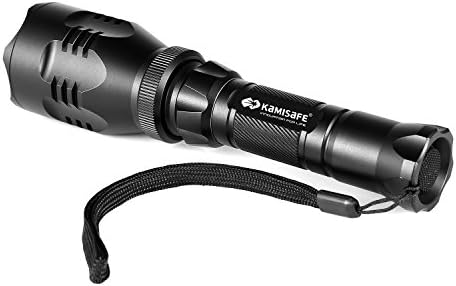 B5M KM-8014A CREE Q5 LED Handheld Long Beam Distance Flashlight Searchlight Waterproof Outdoor Tactical Flashlight Torch with Wrist Strap