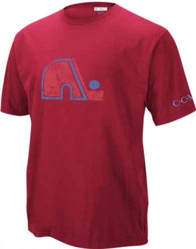 Buy Quebec Nordiques -Red- Vintage Logo Soda Rubber Shirt