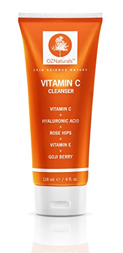 OZNaturals Facial Cleanser Contains Powerful Vitamin C - This Natural Face Wash Is The Most Effective Anti Aging Cleanser Available - Deep Cleans Your Pores Naturally For A Healthy, Radiant Glow!
