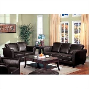 Hawthorne Sofa and Loveseat Set in Brown
