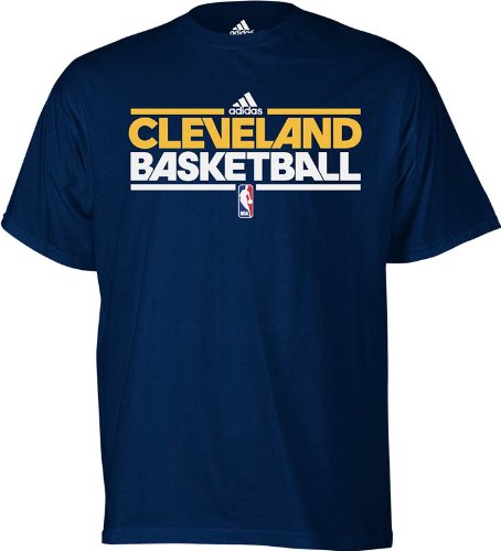 NBA Cleveland Cavaliers Practice Short Sleeve Tee (Navy, Large)