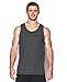 Under Armour Men's Charged Cotton Tank, Carbon Heather/Black, Large