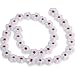 12mm Plum Blume Glas Charms Perlen Weiß Strang Basteln Mode