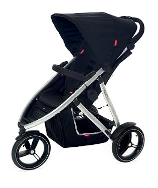 vibe v2 3-wheeler pushchair - black silver