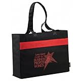 100% Recycled PET Band Shopper Tote, Black