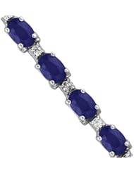 11.40ct tw Sapphire and Diamond Bracelet set in 14k Gold