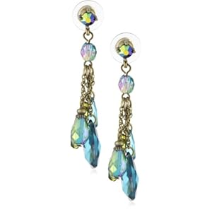 1928 Jewelry Victorian Peacock Rainbow Drops