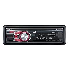 JVC KD-R 411 MP3-CD-Tuner (USB-, Front-Aux Eingang) schwarz-rot