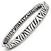 Roberto Coin Zebra Onyx Bangle Bracelet Solid 18k White Gold