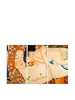 Arte Dal Mondo Pintura al Óleo sobre Linezo 3 Piezas Klimt Madre E Figlio