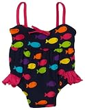 Pink Platinum One Piece Multi Color Fish Print Swim Suit