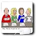 Rich Diesslins Funny Religious Light Cartoons - Church Search Committee Evaluating Ministers - Mouse Pads