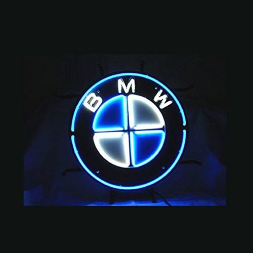 XINHANG 17X17 Inches Real Glass Neon Light Sign For BMW GERMAN AUTO CAR Logo Sign Home Beer Bar Pub Club Display