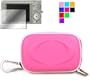Assorted Color - Slim Camera Case for Panasonic Lumix DMC-FX580 DMC-FX48 DMC-FS25 DMC-TS1 DMC-FS6 DMC-LS85 DMC-FS6 DMC-FS15 DMC-FS7 + Screen Protector Kit