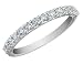 Anniversary Ring: 1/2 Carat (ctw) in 14K White Gold Semi-Eternity Diamond Wedding Band