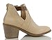 Soda Women's Kurt Faux Leather Cut out Side Buckle Strap Ankle Boot