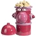 Pet StudioTM Five Alarm Friends Fire Hydrant Treat Jar Cookie Jar Red