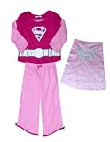 SuperGirl Detachable Cape Long Sleeve Pajamas for girls