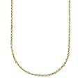 10k Yellow Gold 2.0mm Hollow Rope Chain Necklace, 20"