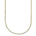 10k Yellow Gold 2.0mm Hollow Rope Chain Necklace, 20"