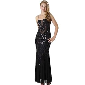 Buy Beaded Evening Dress - Prom Dress, Party, Formal Gown by Sean Collection (50194) Black