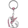 14 Gauge Pink Gem Fairy Heart Dangle Captive Ring