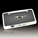 Ford Mustang Script Chrome Metal License Plate Frame