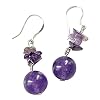 Boucles Am�thystes 12 mm sur Argent massif 925/1000