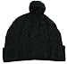 EH709RB - Pom Pom Cable Knit Cuffed Winter Beanie/ Hat/ Cap ( 8 Colors ) - Black/One Size