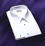 Tuxedo Shirt - Laydown Collar with Distinctive 3/4 Inch Pleat with French Cuffs