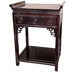 Extra Tall End Table - 32 Fine Chinese Rosewood Altar Table - Classic Rosewood